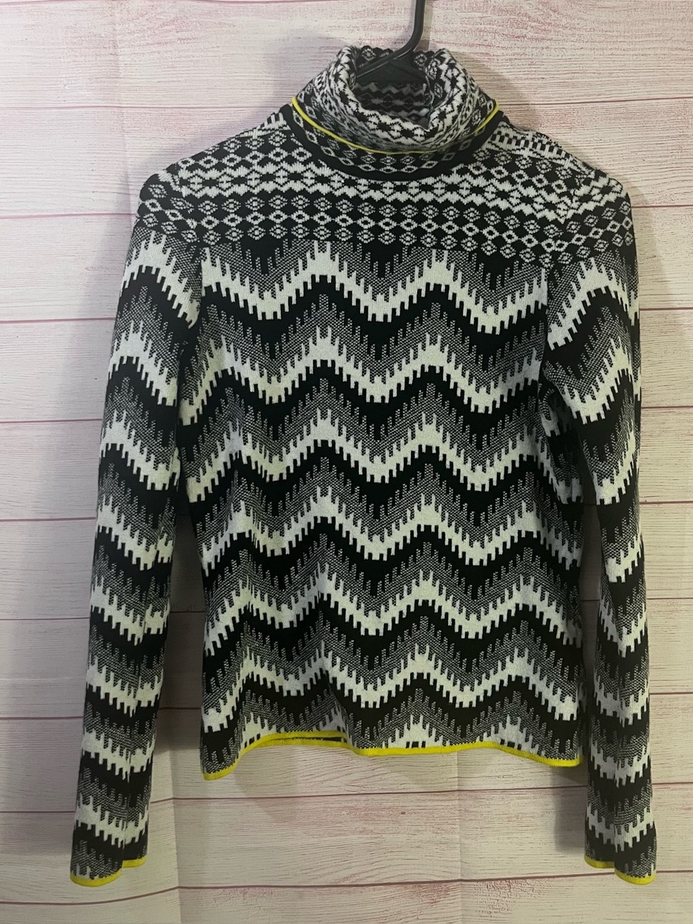 Maeve Anthropologie Zigzag Ski Slope Turtleneck Sweater Size Small